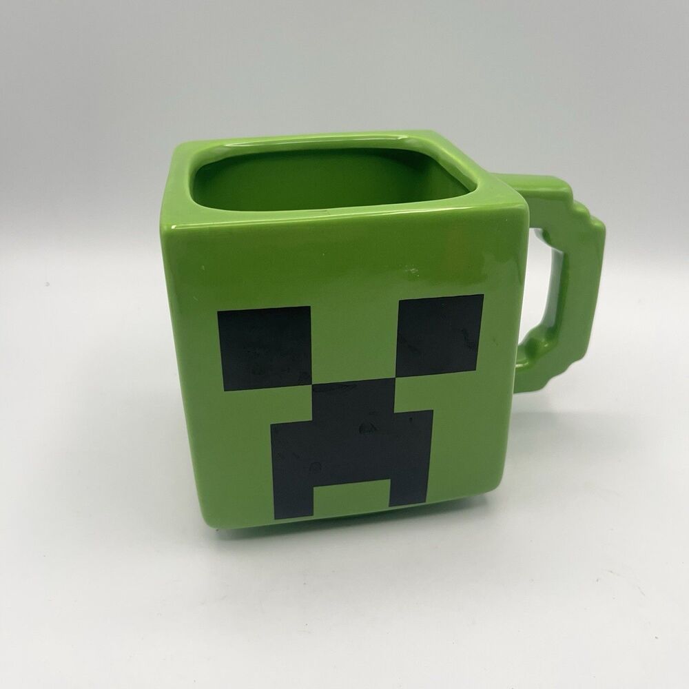 Minecraft Collectible Ceramic Creeper Face Coffee Cup Mug Mojang Jinx Green 2013